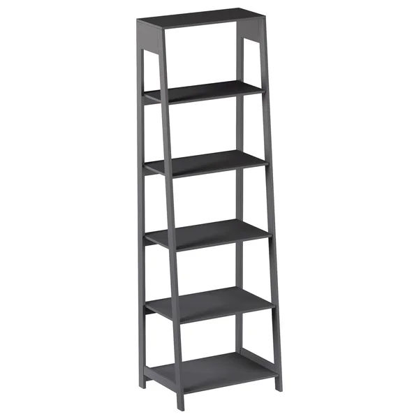Hastings Home 471355Mzh Ladder-Style 5-Tiered Bookcase, Gray