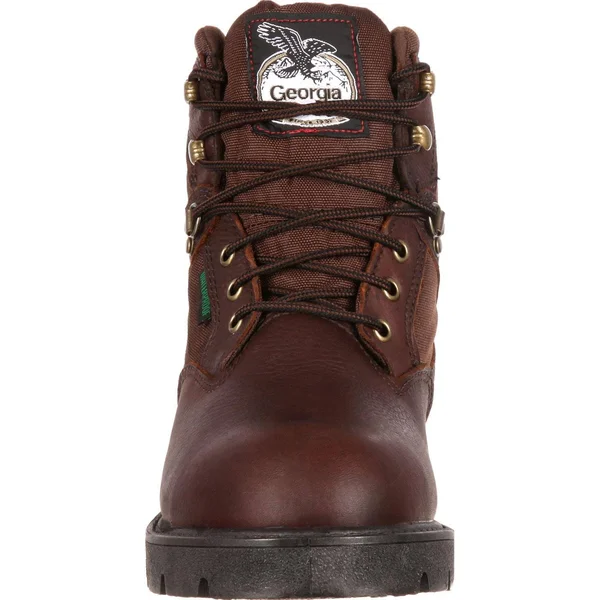 Georgia Boot Men's 6 in. Homeland Waterproof Work Boot, G106, Brown