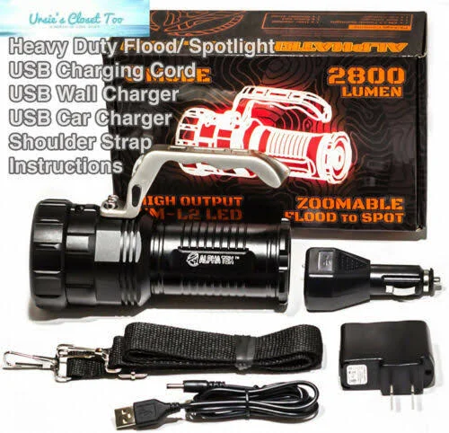 2800 Lumen, High Output, Rechargeable, Zoomable Floodlight to Spotlight, LED