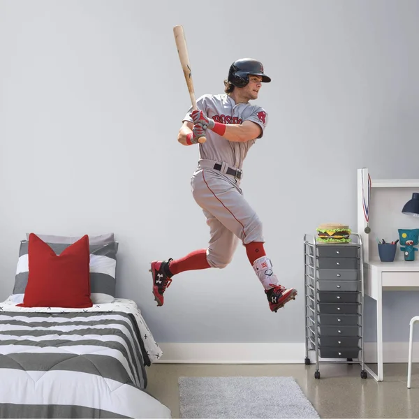 Andrew Benintendi for Boston Red Sox - Officially Licensed MLB Removable Wall Decal Life-Size Athlete + 2 Wall Decals (44x22W x