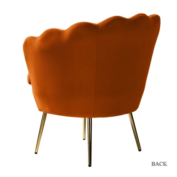Gaitana Tufted Barrel Chair with Golden Base - Fushia
