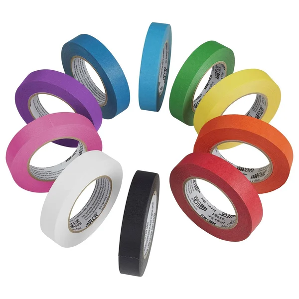 Ecr4kids 1in Colorful Craft Tape Roll 10-Piece - Assorted