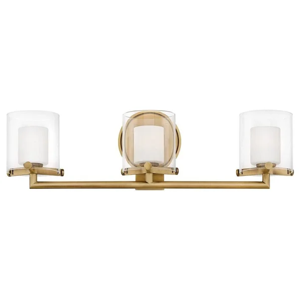 Hinkley Lighting 3 Light Rixon LED Bath, Heritage Brass - 5493HB-LL
