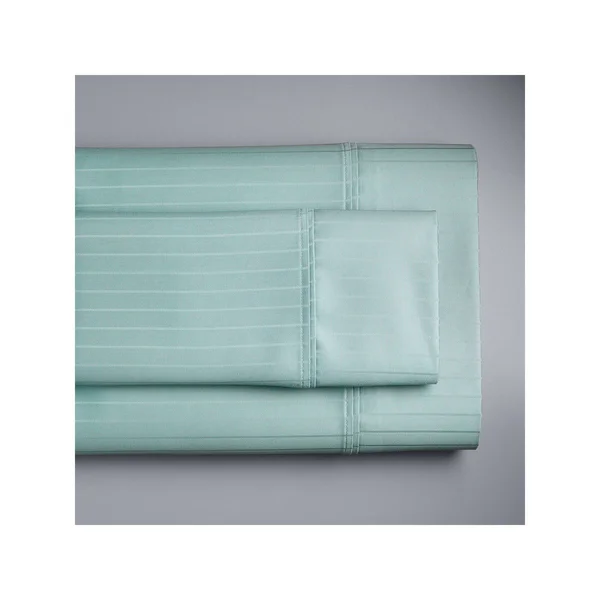 Simply Vera Vera Wang 800 Thread Count Egyptian Cotton Stripe Sheet Set or Pillowcase - Med Blue, King Set