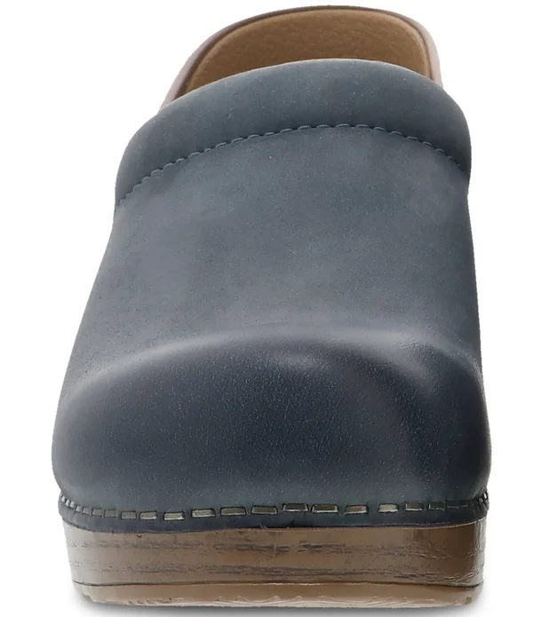 Dansko Women's Professional Blue Burnished Nubuck Clog