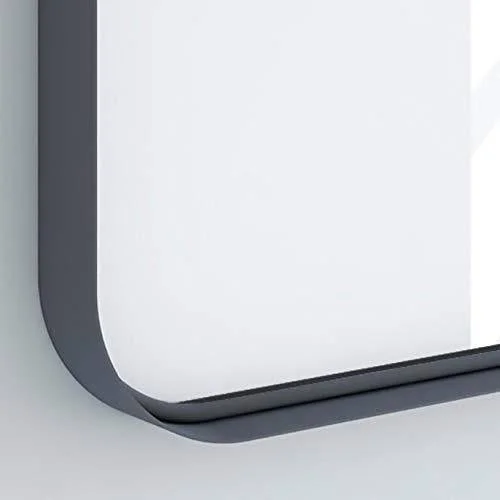 Kende Squared Mirror Black - 32 x 24 in, Metal Squared Wall Mirror
