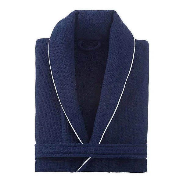 Ozan Premium Home Majesty Luxury Waffle Large/X-Large Bathrobe in Navy