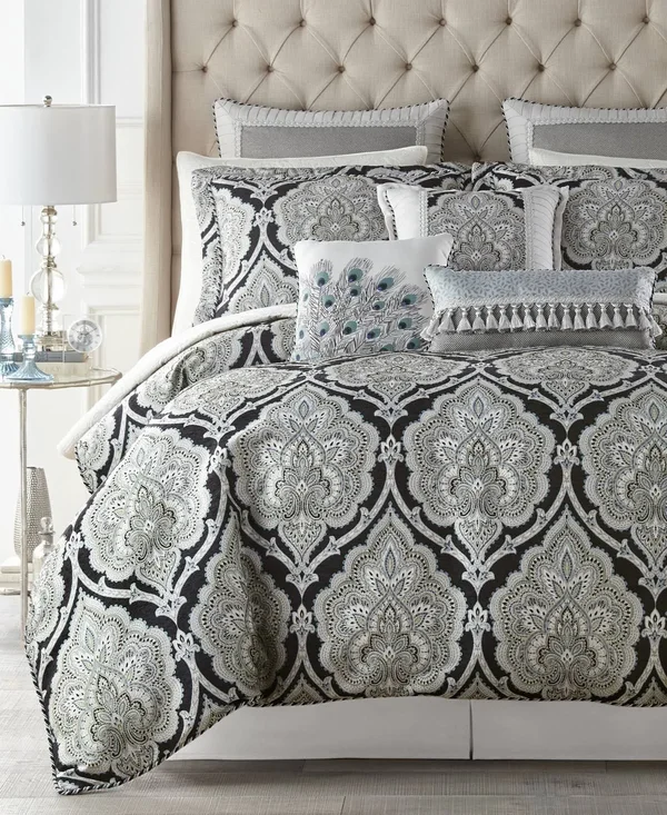Croscill Dianella California King Comforter Set - Cal, Black