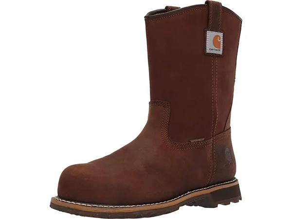 Carhartt Traditional 10 inch Pull-On Waterproof Nano Toe Bison Brown Oil Tan - Men's, Size: 12