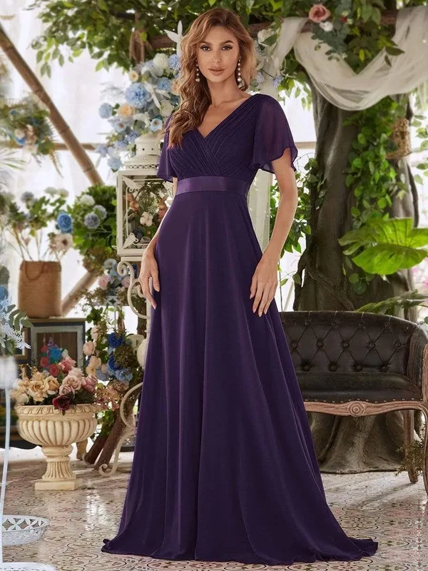Ever-pretty Plus Size Empire Waist Evening Dress Adult Female Polyester