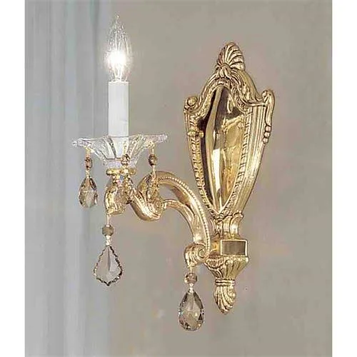 Classic Lighting 57101 RB S Via Firenze Wall Sconce in Roman Bronze with Swarovski Elements