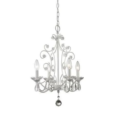 Aquilla 4 - Light Candle Style Classic - Traditional Chandelier Greyleigh Finish: Gloss White