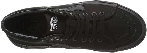 Vans Sk8-Hi Top Sneaker, Adult Unisex, Size: 4.5 M, Black Canvas/Black