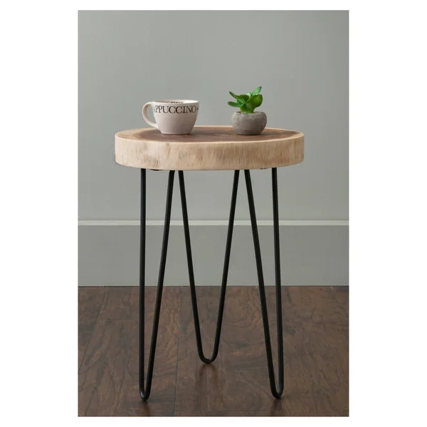 East at Main &s Laredo Teakwood Round Accent Table, Brown