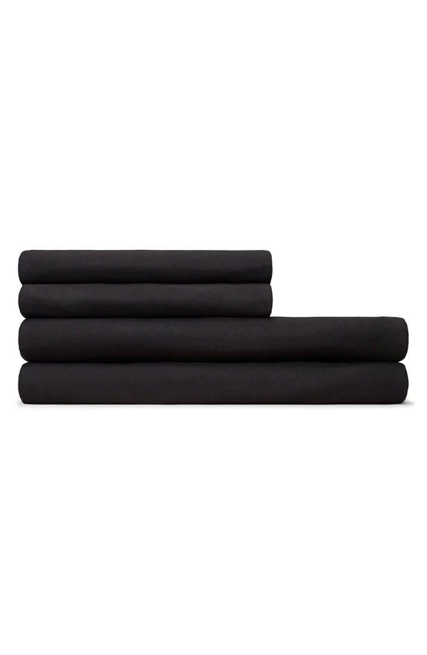 Calvin Klein Modern Cotton Harrison Flat Sheet, Queen - Black