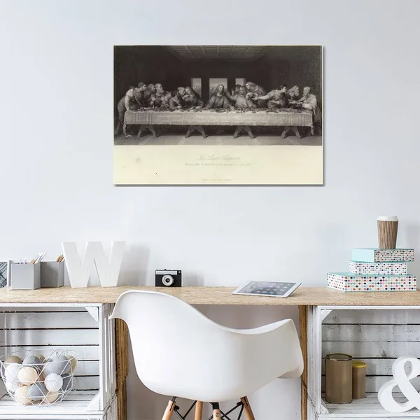 Leonardo Da Vinci Canvas Wall Decor Prints - The Last Supper ( People > Religious Figures > Jesus Christ art)