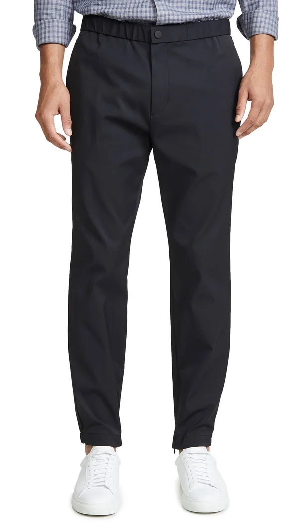 Theory Men's Terrance Neoteric Regular Fit Pants - Black - Size Large