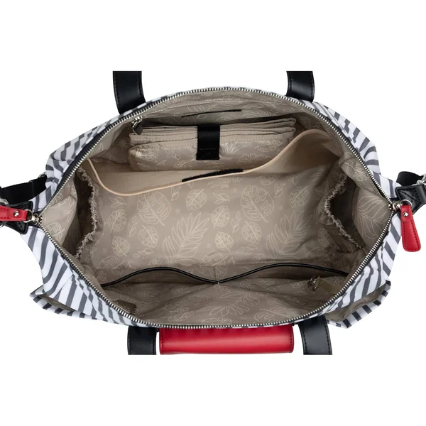 TWELVElittle Peek A Boo Satchel - Stripe/Red