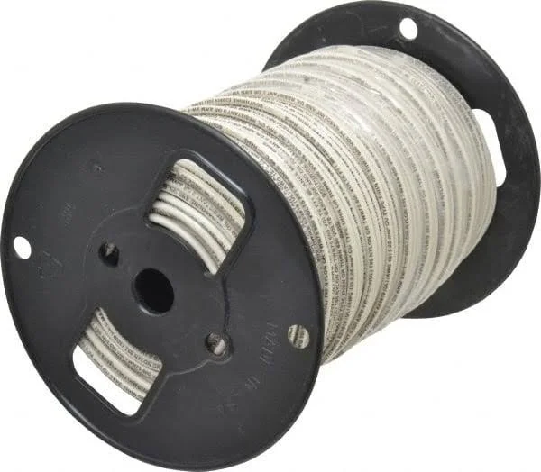 Southwire THHN/THWN - 10 AWG, 30 Amp, 500& Long, Solid Core, 1 Strand Building Wire - White, Thermoplastic Insulation, Part #115
