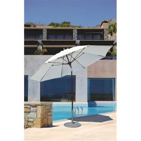 Galtech 9 ft. Bronze Manual Tilt Umbrella - Minerals Sunbrella