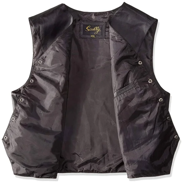 Scully Mens Brown Calf Suede Western Snap Vest