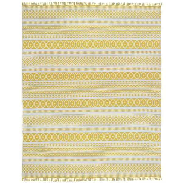 Complex Yellow Geo 2 ft. 6 in. x 8 ft. Runner