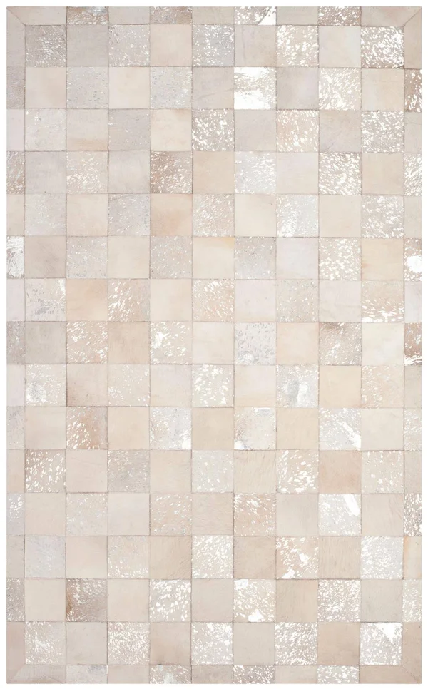 Safavieh Studio Leather Stl214A 3&0x22 x 5&0x22 Ivory - Silver Area Rug