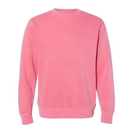 New - Iwpf - Independent Trading Co. - Unisex Midweight Pigment-Dyed Crewneck Sweatshirt - Men's, Size: Small, Red