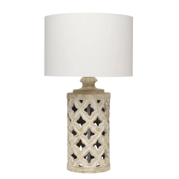 Jamie Young Starlet Table Lamp in White Washed Resin