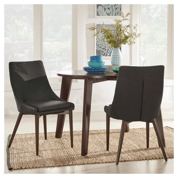 Sullivan Dining Chair Charcoal Set of 2 Inspire Q Dark Gray