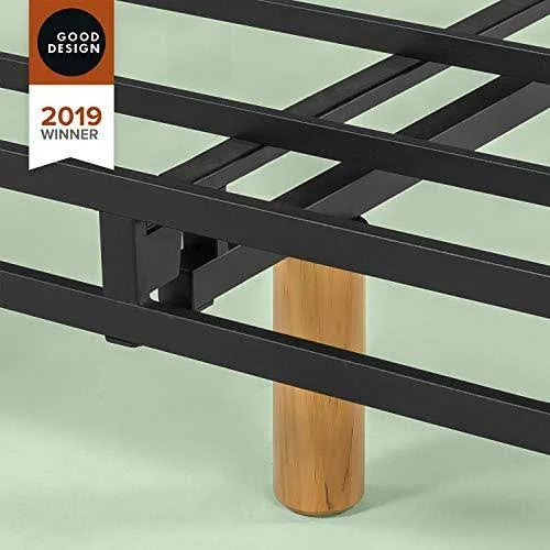 Zinus Good Design Winner Justina 11 inch Metal Mattress Foundation, Twin XL, Beige