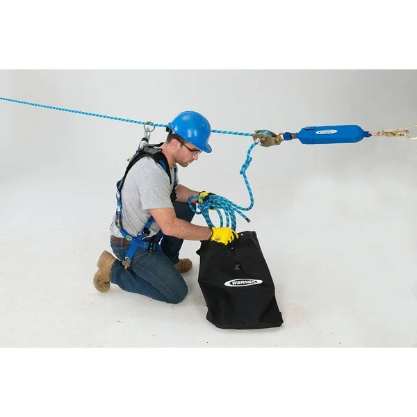 Werner L102030 30ft 2-Man Rope Horizontal Lifeline System - Cross-Arm Strap, Ratchet Tensioner