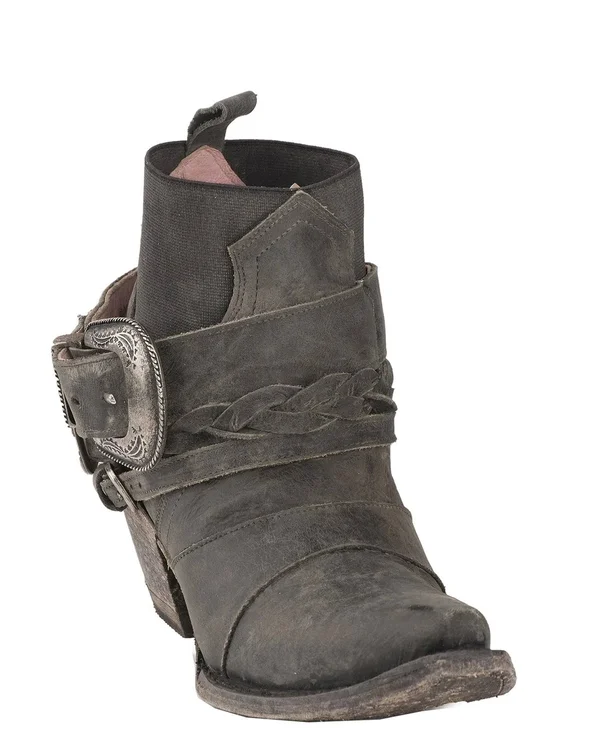Women's Lane Boots x Junk Gypsy Hwy 237 Bootie - 8.5 M, Black Leather