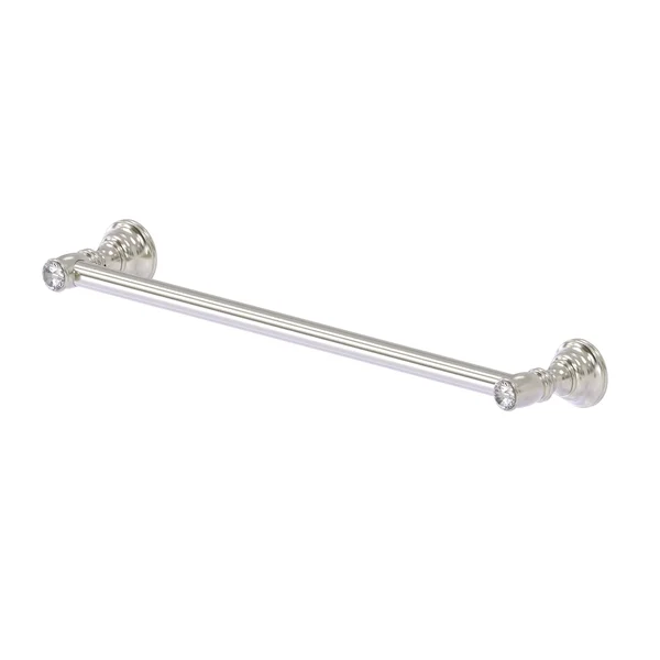 Allied Brass Carolina Crystal Collection 24 inch Towel Bar - Satin Nickel