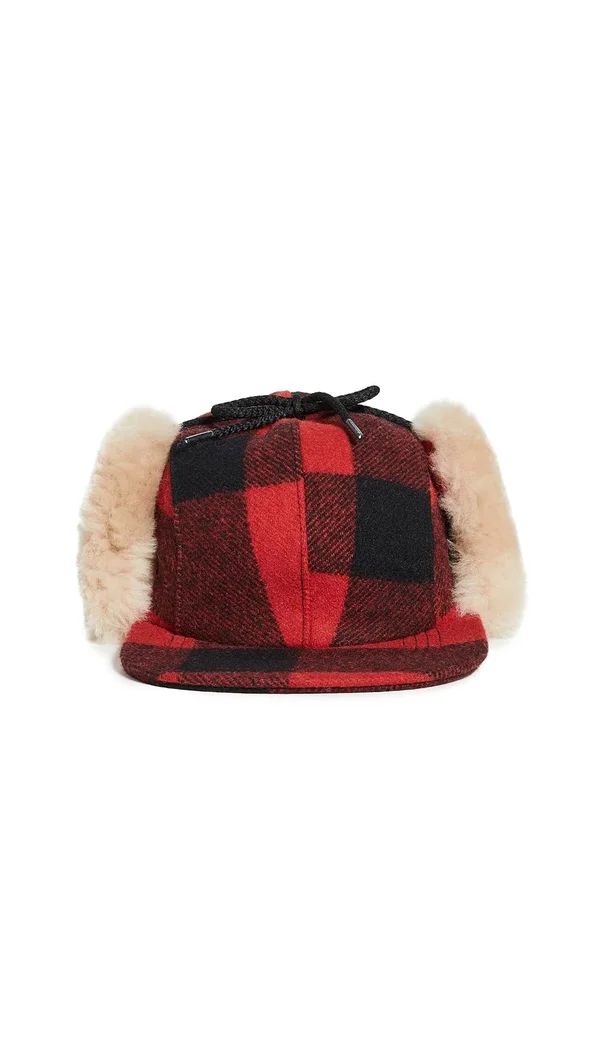 Filson Double Mackinaw Cap Red Black L