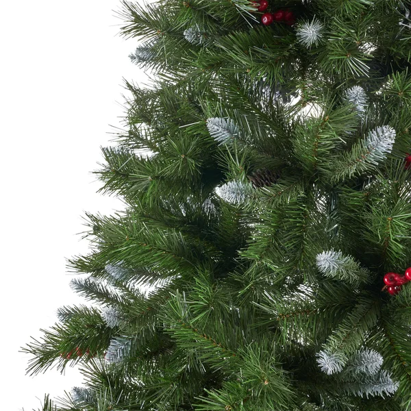 Noble House 7.5 ft. Unlit Christmas Tree with Frosted Pinecones in Green