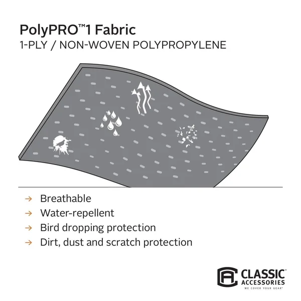 Classic Accessories 74403 Model 3 PolyPro I Folding Camping Trailer Cover, Gray