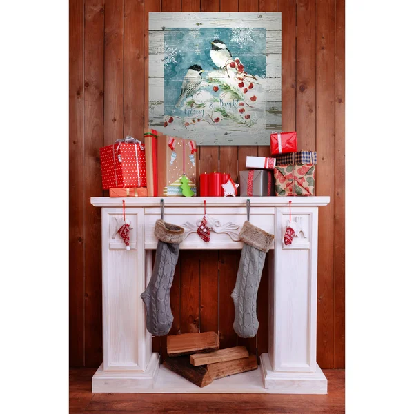 Wexford Home Merry and Bright -Gallery Wrapped Canvas - Yellow - Blue, Green, Red, Black, White 24x24, Size: 24 x 24