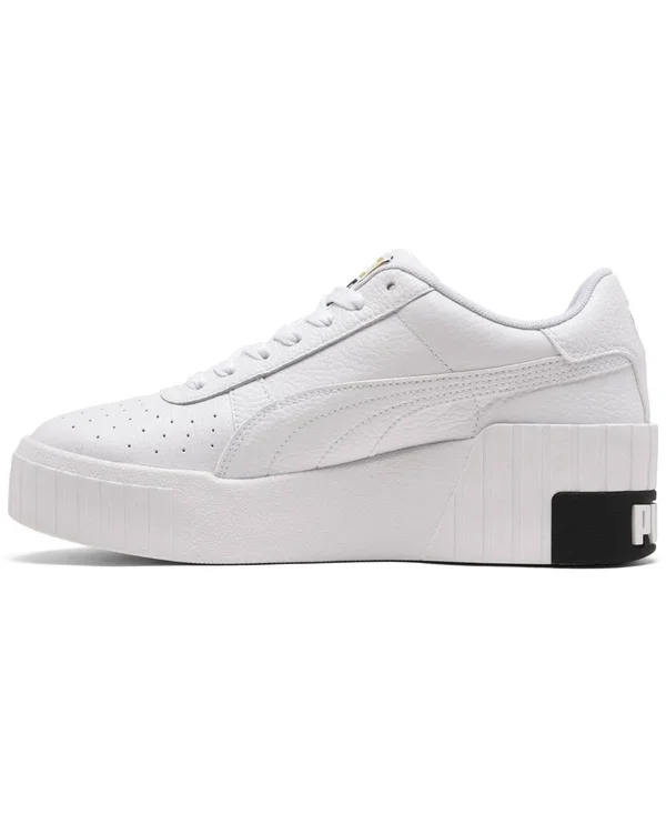 Puma Cali Wedge Women's Sneakers, White/Black, 5.5
