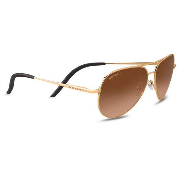 Serengeti Carrara Sunglasses Small Shiny Bold Gold, Drivers