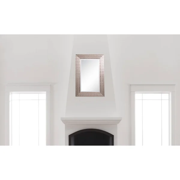 Yosemite Home Silver Blocks Framed Wall Mirror