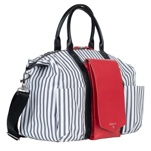 TWELVElittle Peek A Boo Satchel - Stripe/Red