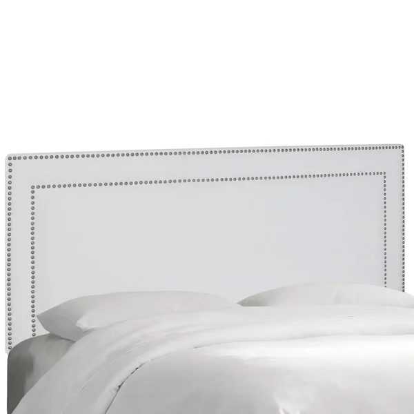 Darby Home Co Albertina Upholstered Panel Headboard - Size: Twin - Upholstery: Velvet White