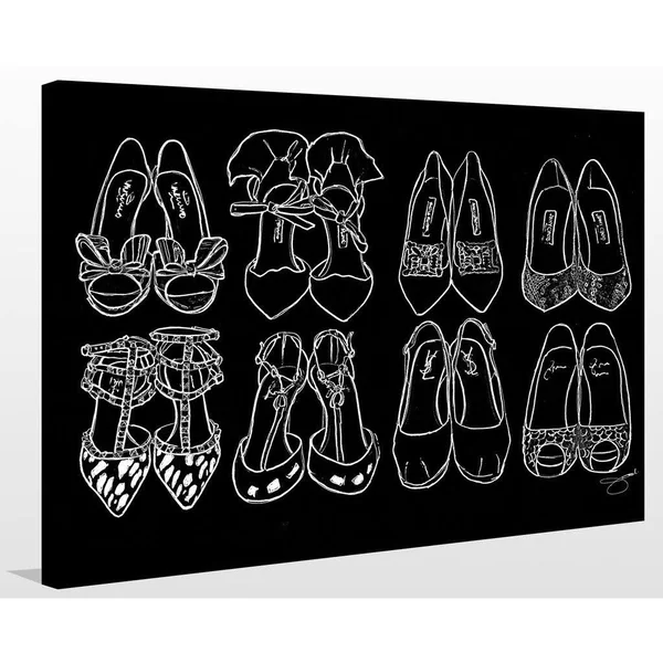 Picture Perfect International by Jodi Shoe Goals Giclee Print Canvas Wall Art - 30 Inches x 40 Inches x 1.5 Inches