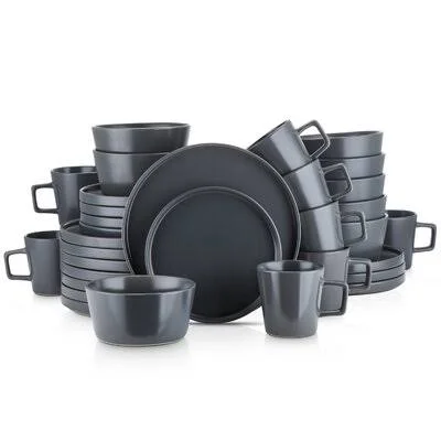 Lizette 32 Piece Dinnerware Set - Service for 8 Winston Porter Color: Matt Gray