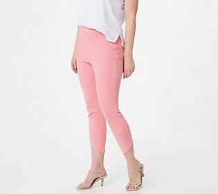 Belle by Kim Gravel Flexibelle Diagonal Hem Jegging - Size Reg 14, Flamingo