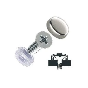 CRL SC90C40 Chrome Countersunk Large Snap Cap Screw Covers