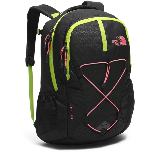 The North Face Women's Jester Backpack - TNF Black Emboss/Calypso Coral (One Size)