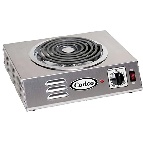 Cadco CSR-3T 1-Burner Stainless Hot Plate - 120 V, 14x22