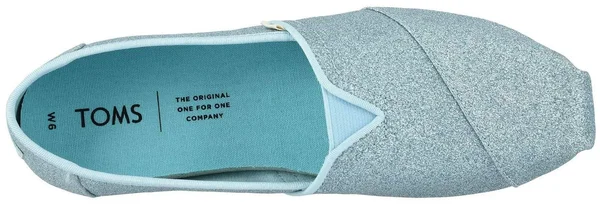 Toms Womens Classic Light Blue Glitter 9